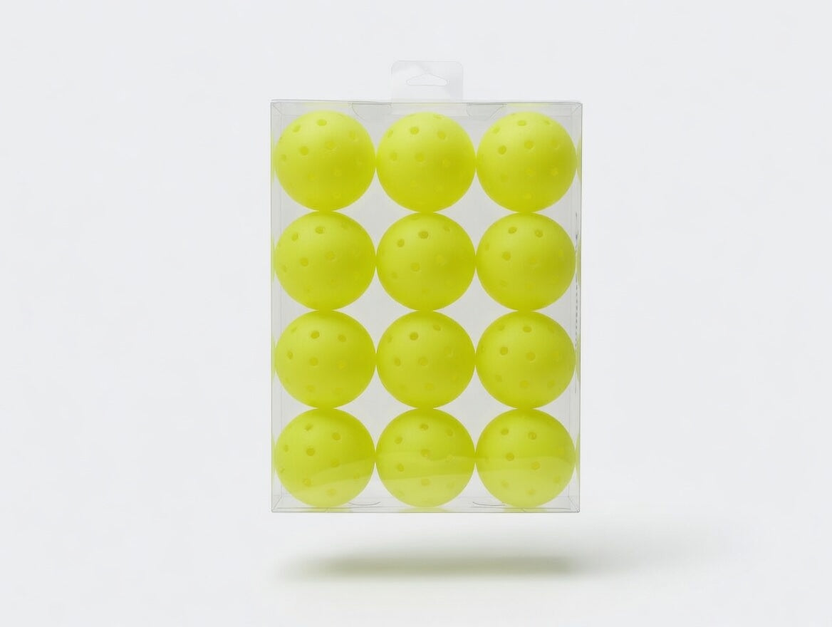 Outdoor Pickleball Balls – 40-Hole Tournament Spec, 12-Pack